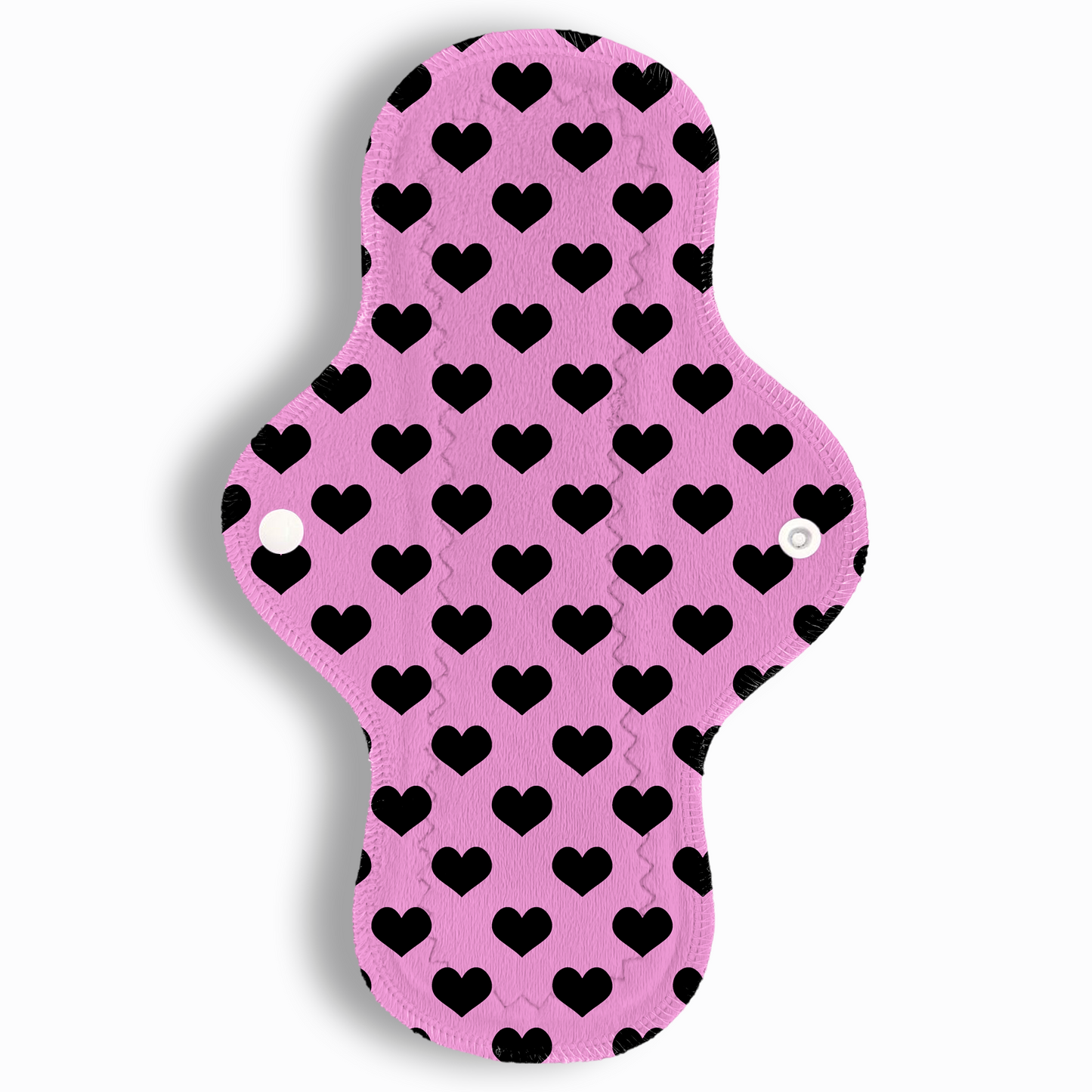 CORAZONES NEGROS FONDO ROSA