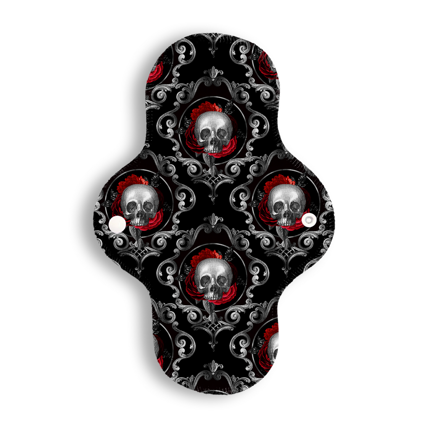 Regular calaveras negro rosas 26 cms