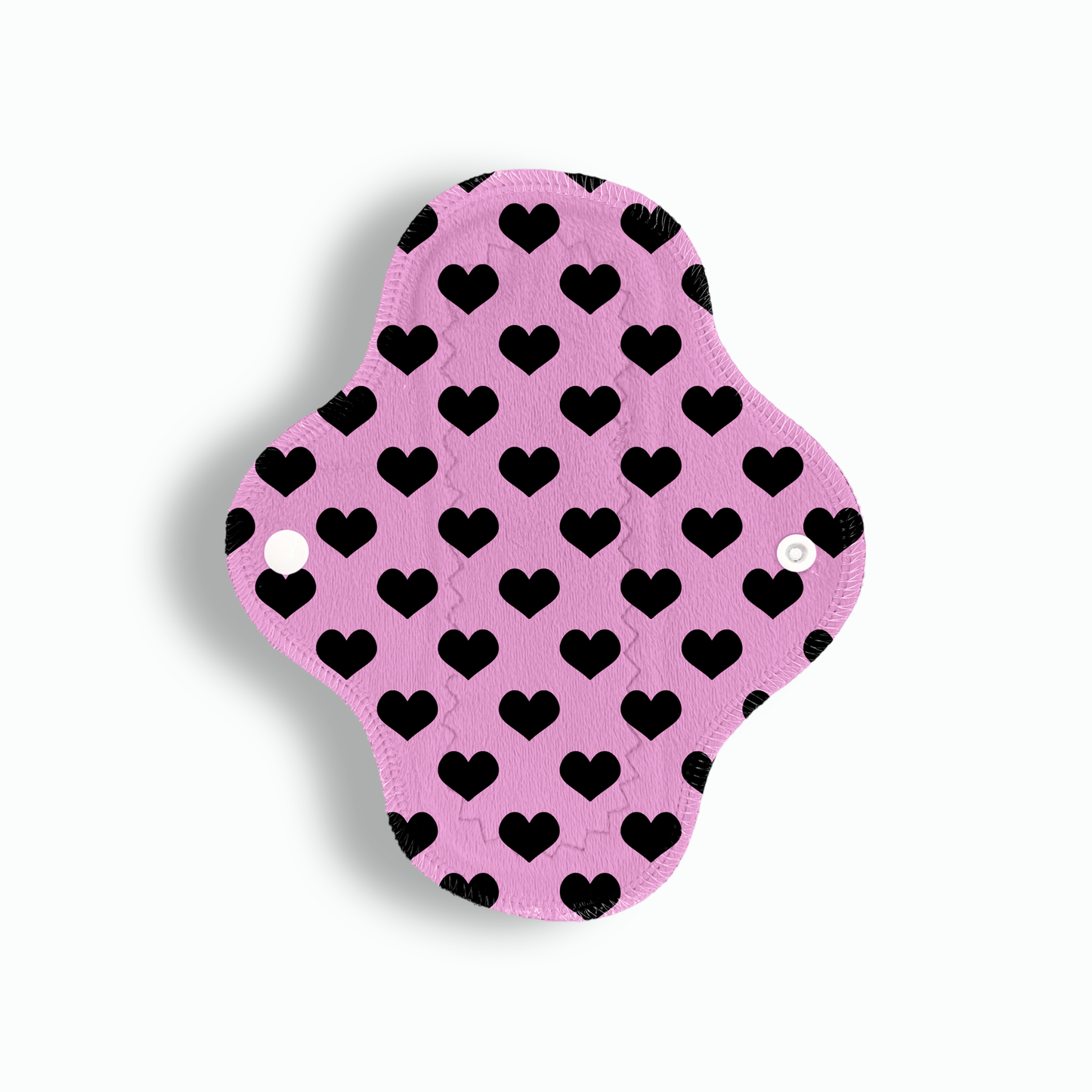 Maxi panti corazones negro fondo rosa 20 cms