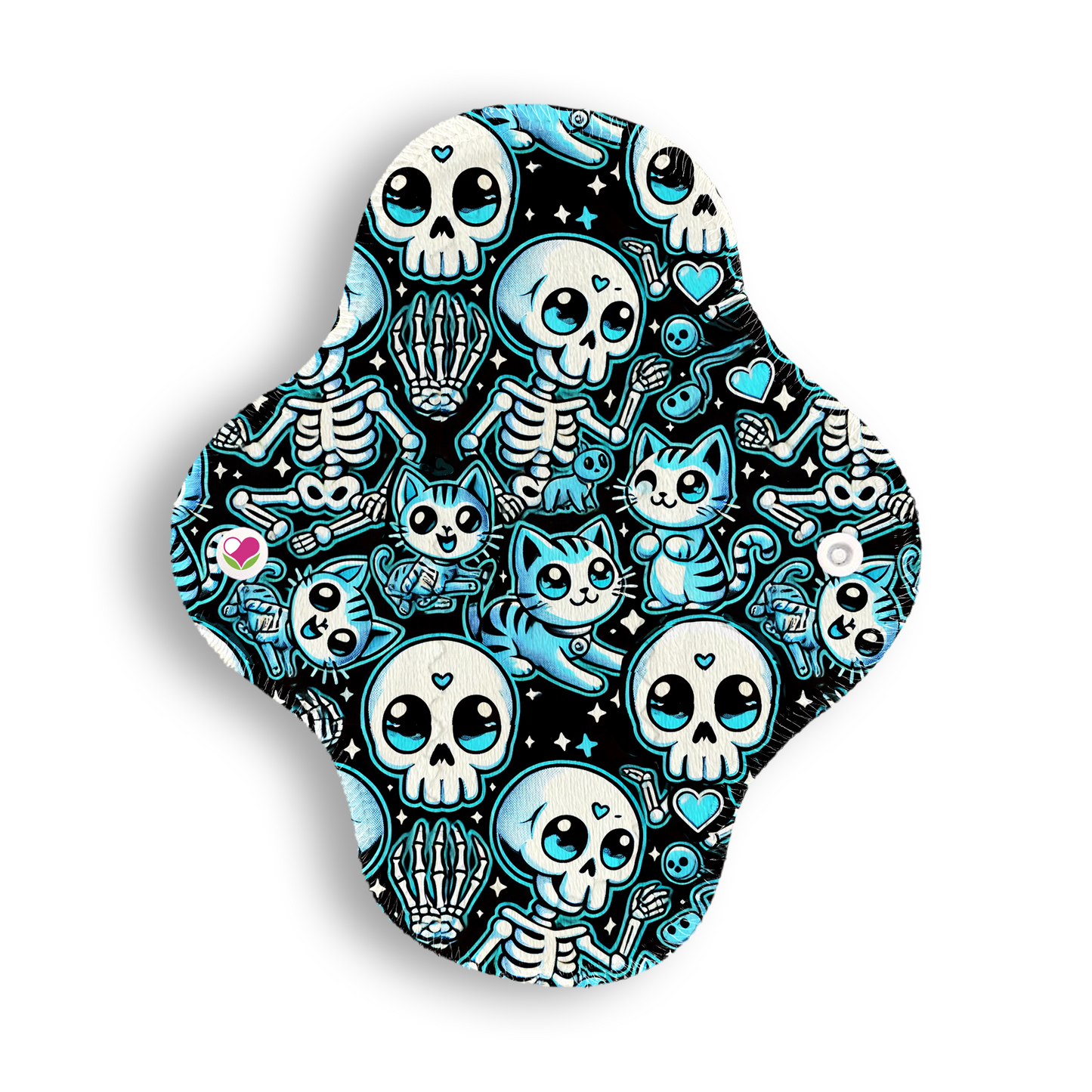 Maxi panti protector huesitos halloween azul 20 cms