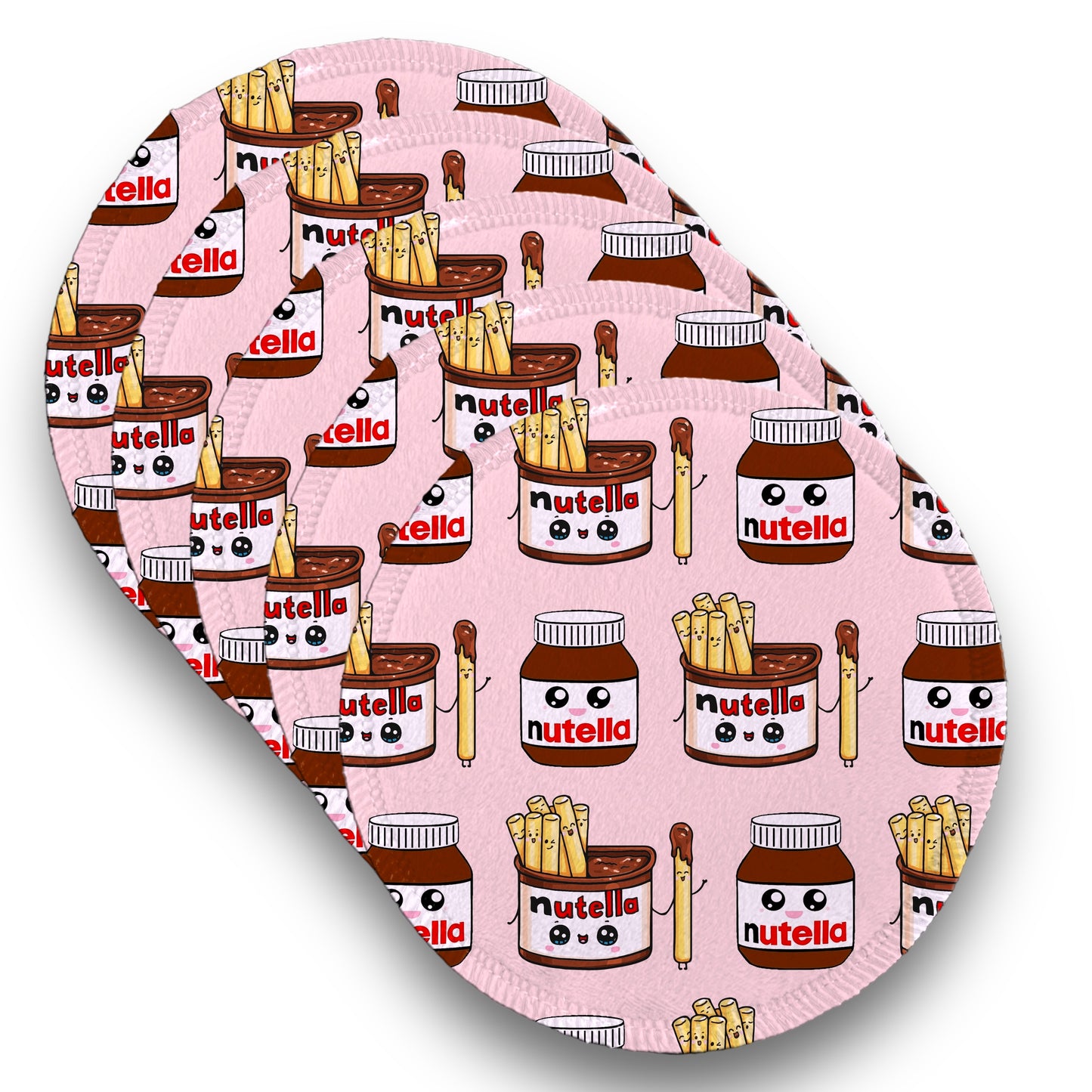 Desmaquillantes nutella pack 5 piezas 12 cms