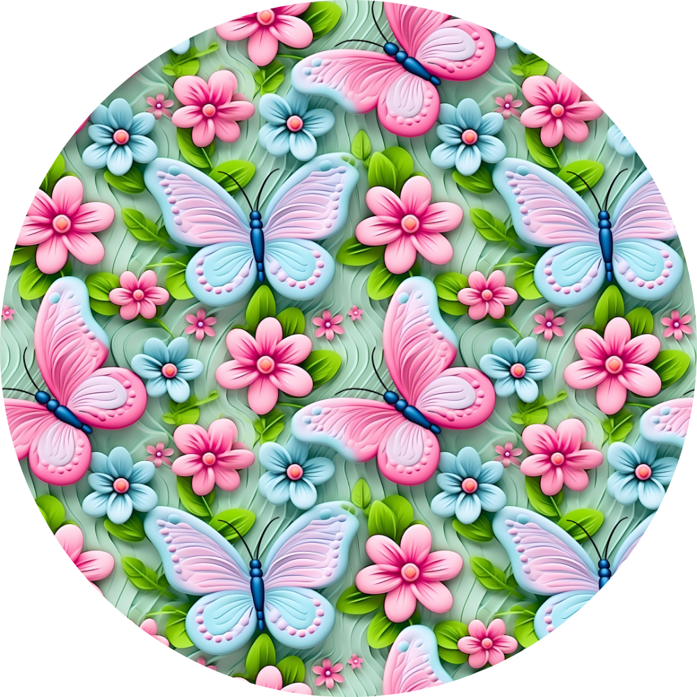 Mandil mariposas pastel