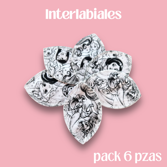 Interlabiales princesas pack 6 pzas