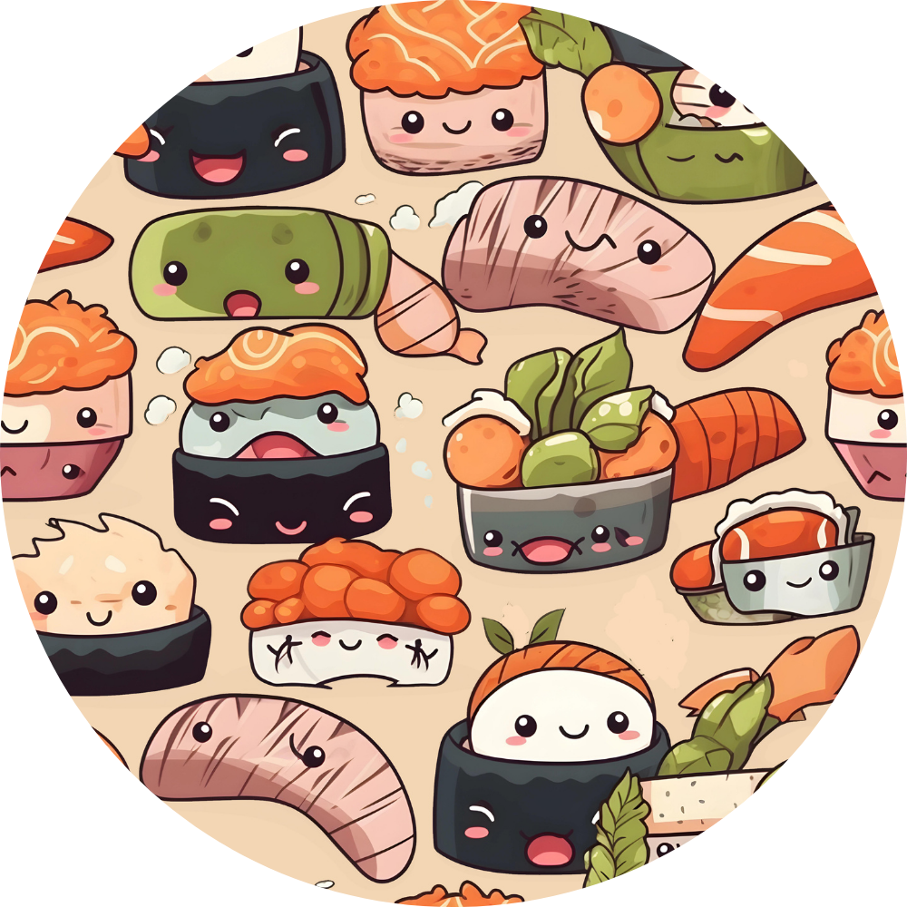 Mandil sushi kawaii