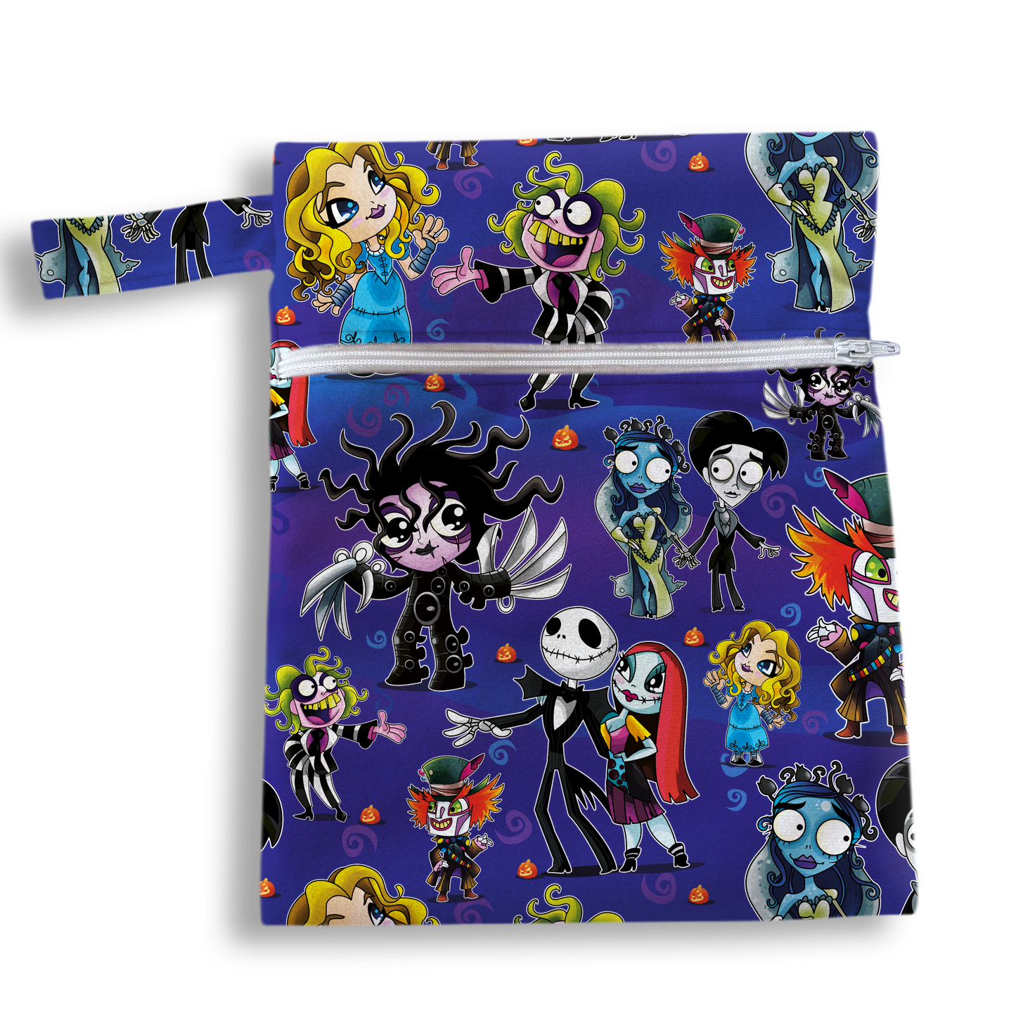Bolsa tim burton morado 18 x 25 cms