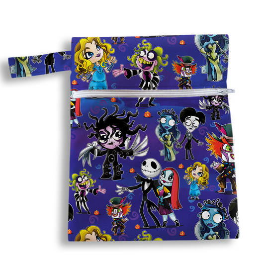 Bolsa tim burton morado 18 x 25 cms