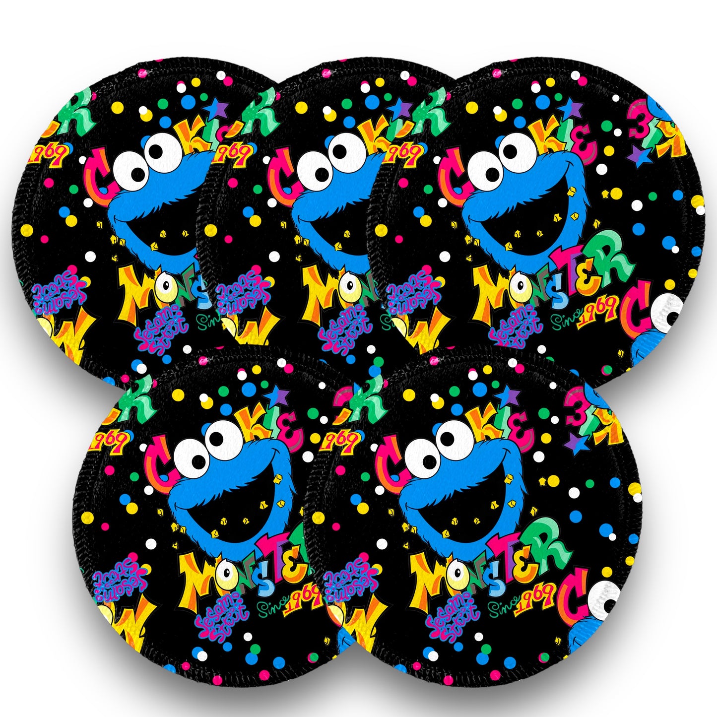 Desmaquillantes come galletas pack 5 piezas 12 cms