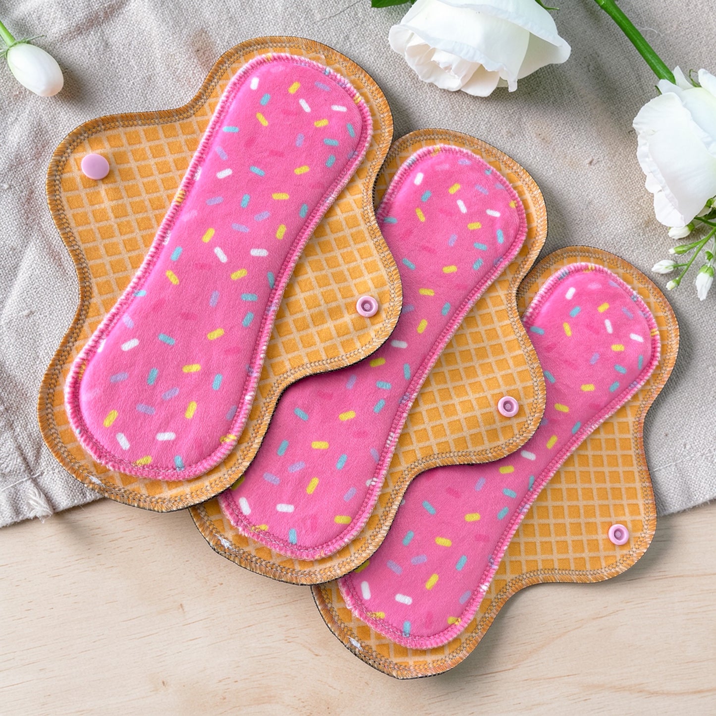 Pack 3 toallas flujo regular helado 26 cms