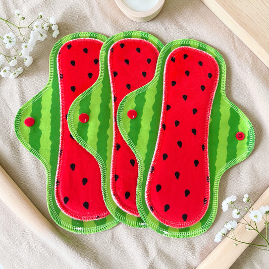 Pack 3 toallas flujo regular sandia 26 cms