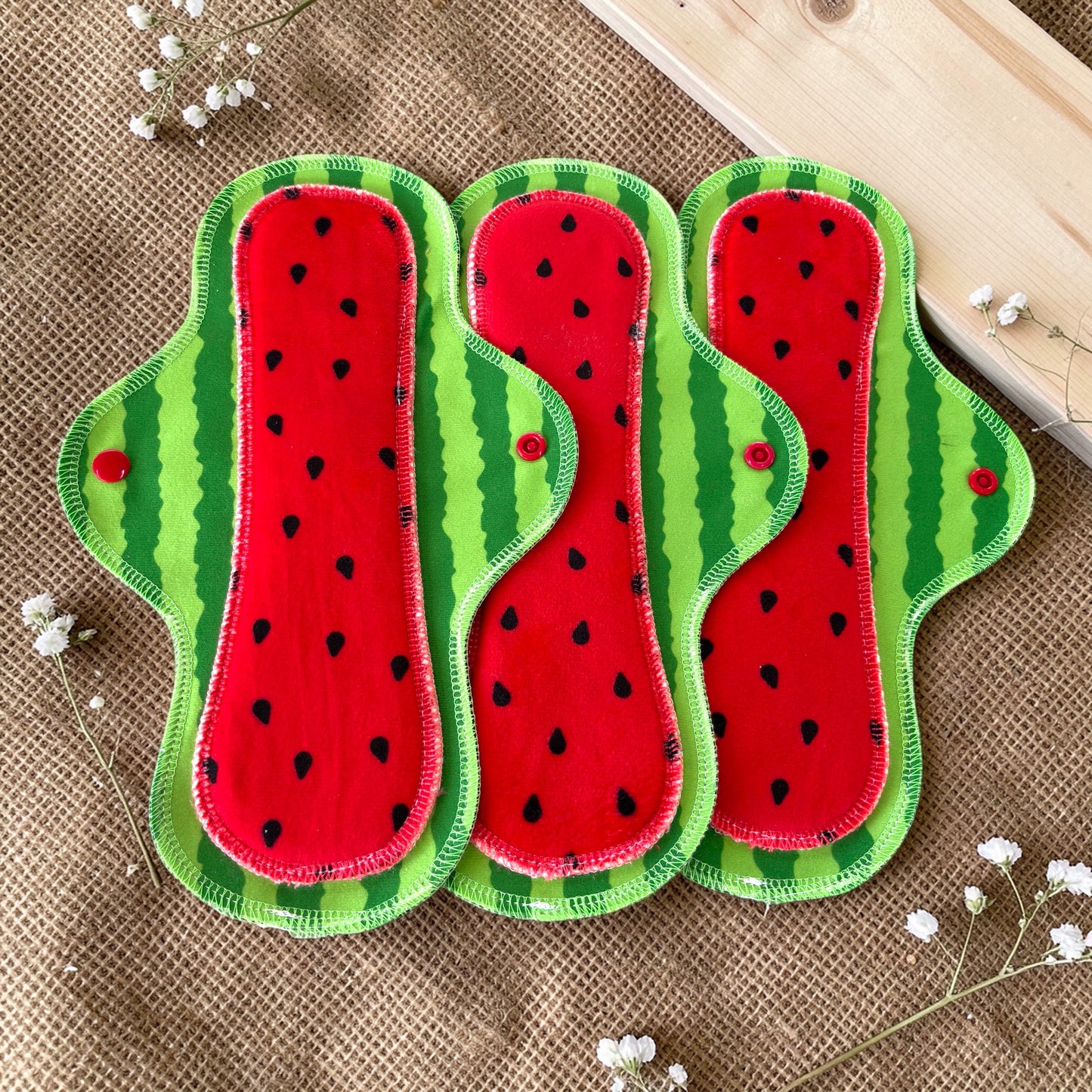 Pack 3 toallas flujo abundante sandia 29 cms