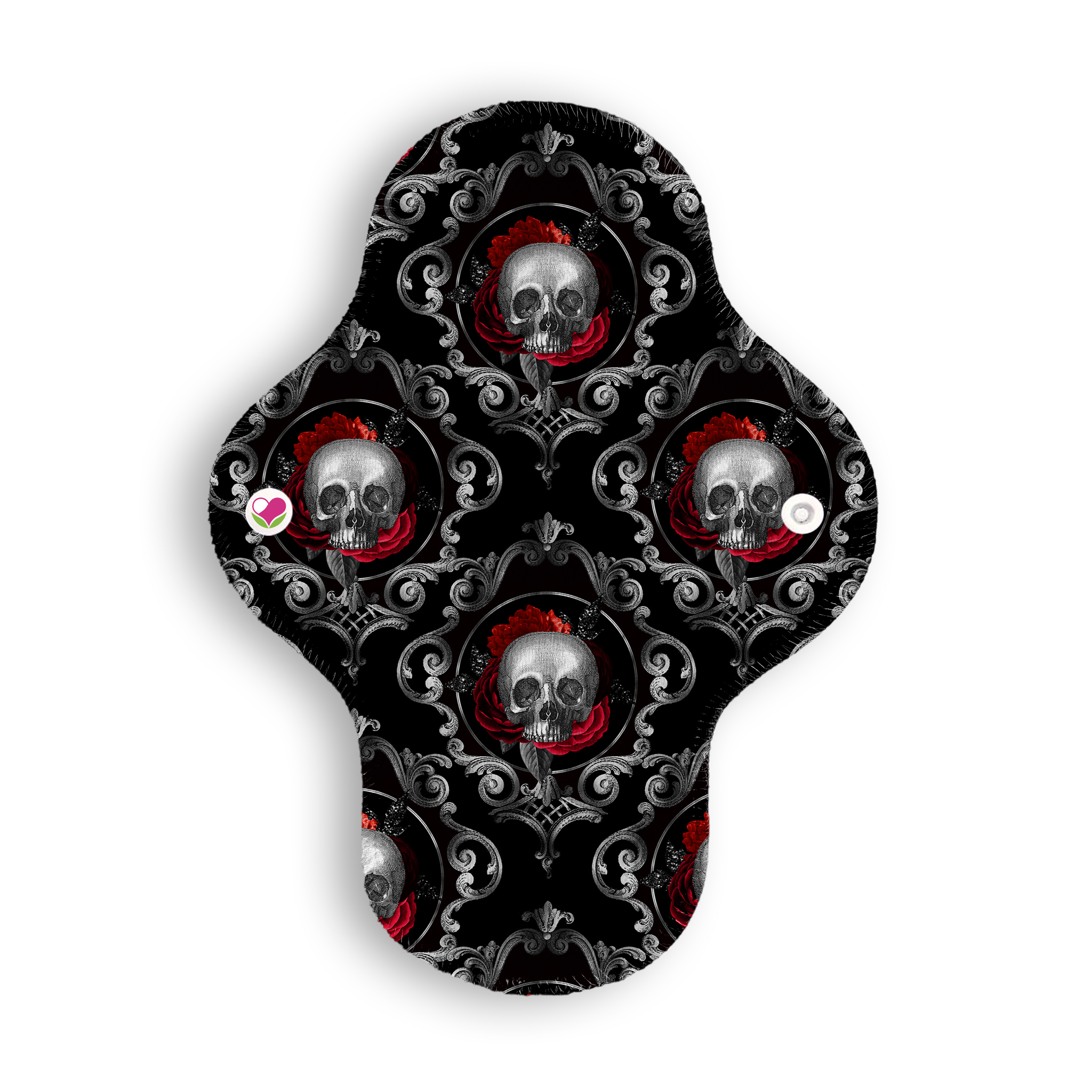 Ligera calaveras negro rosas 22 cms