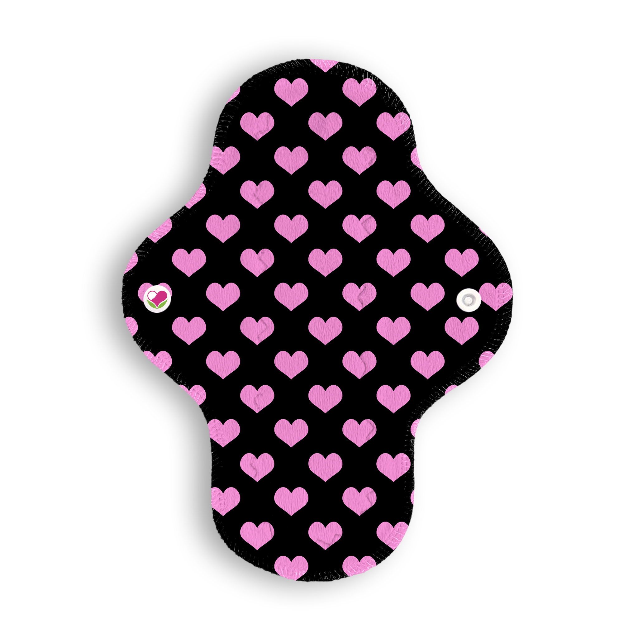 Ligera corazones rosa negro 22 cms