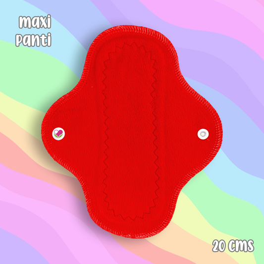 Maxi panti protector minky rojo 20 cms