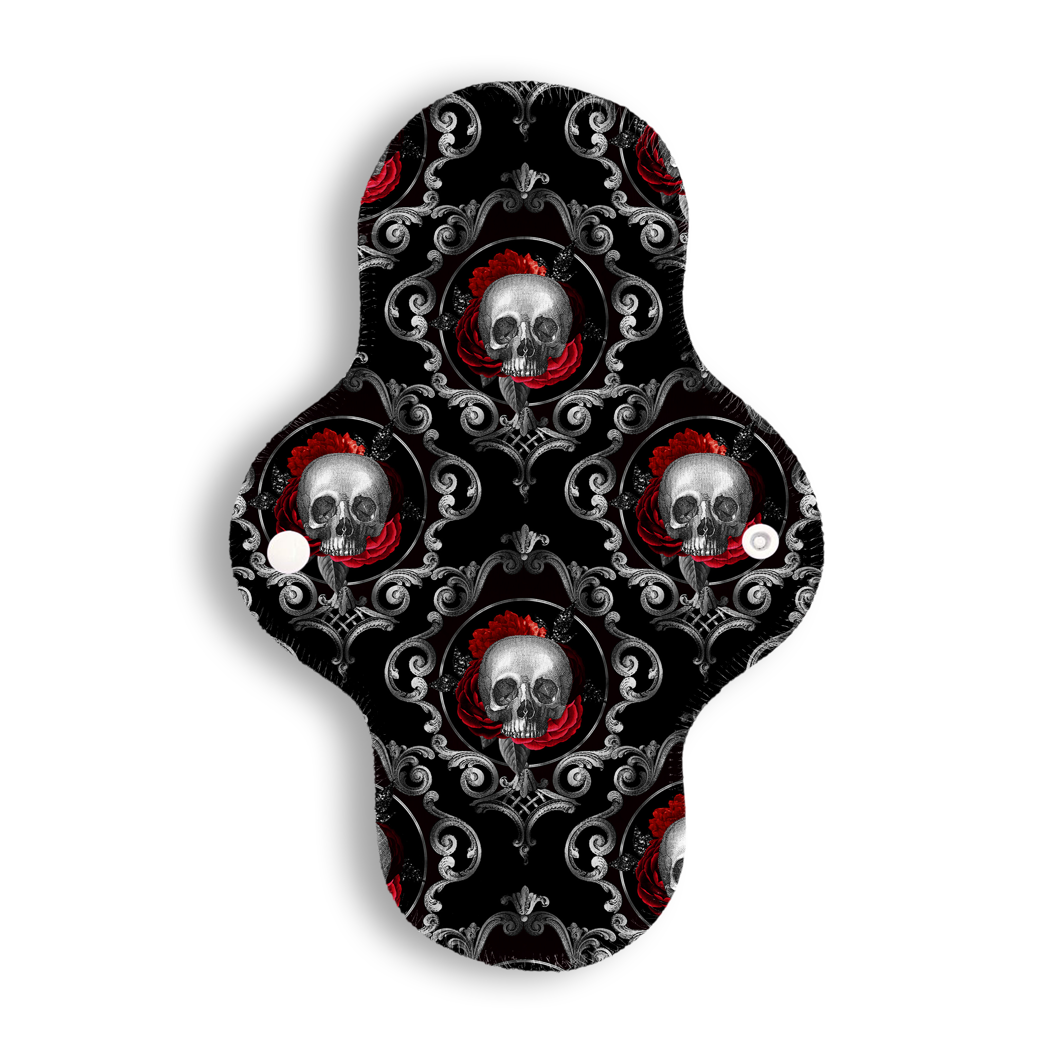 Regular calaveras negro rosas 26 cms