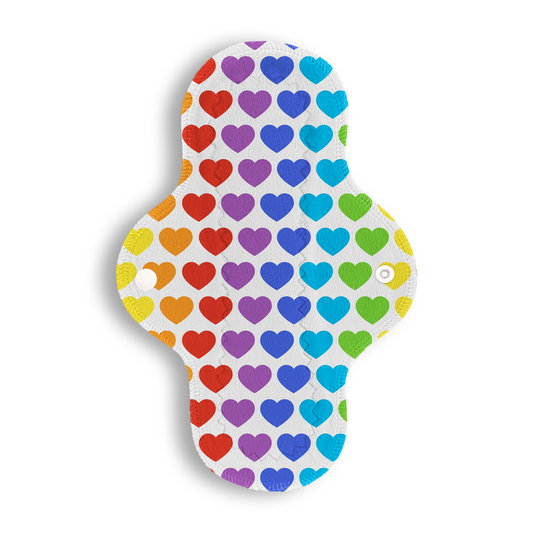 Regular corazones colores fondo blanco 26 cms