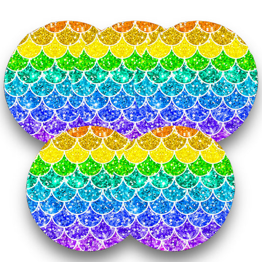 Desmaquillantes escamas glitter pack 5 piezas 12 cms