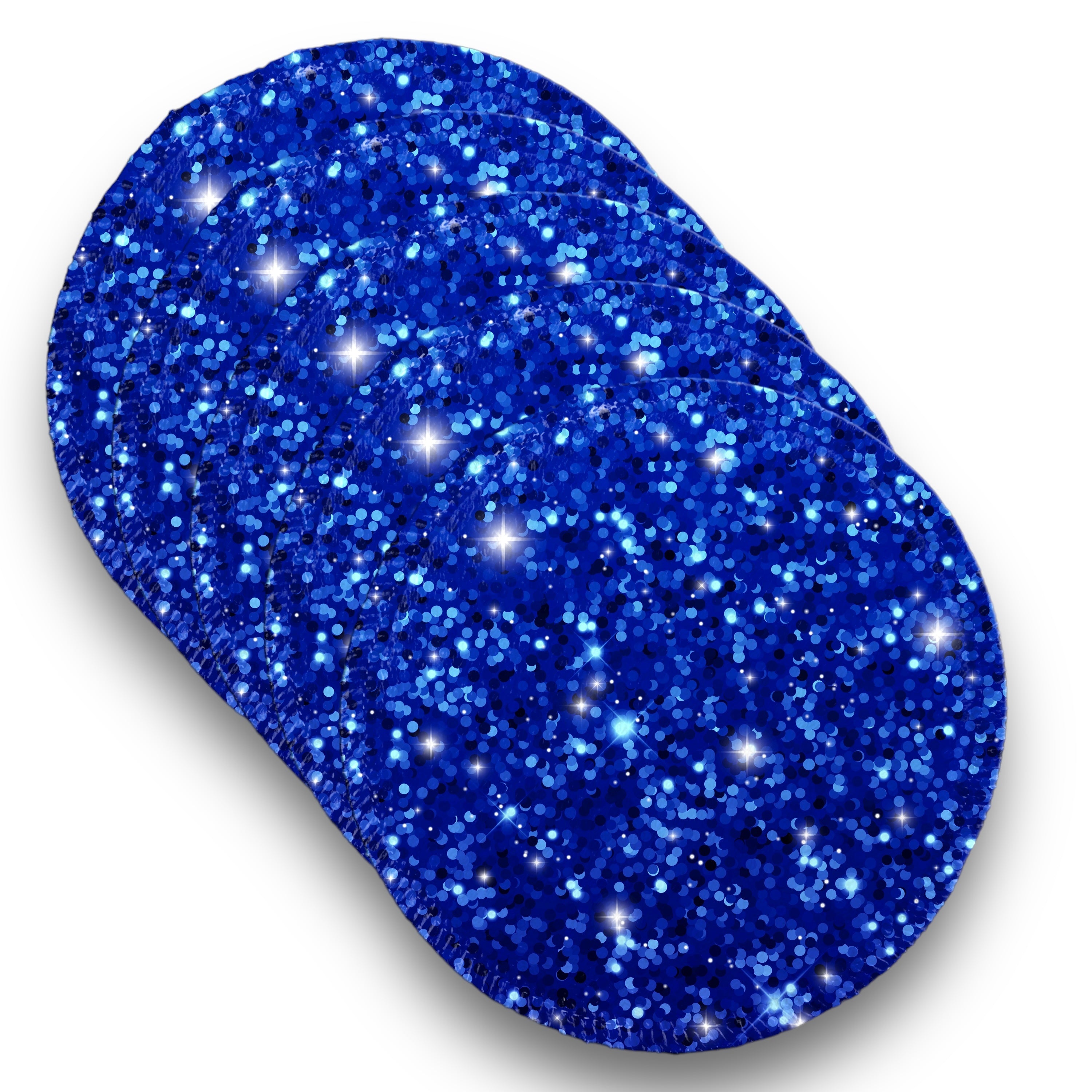 Desmaquillantes glitter azul pack 5 piezas 12 cms