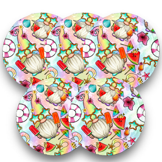Desmaquillantes gnomos playa pack 5 piezas 12 cms