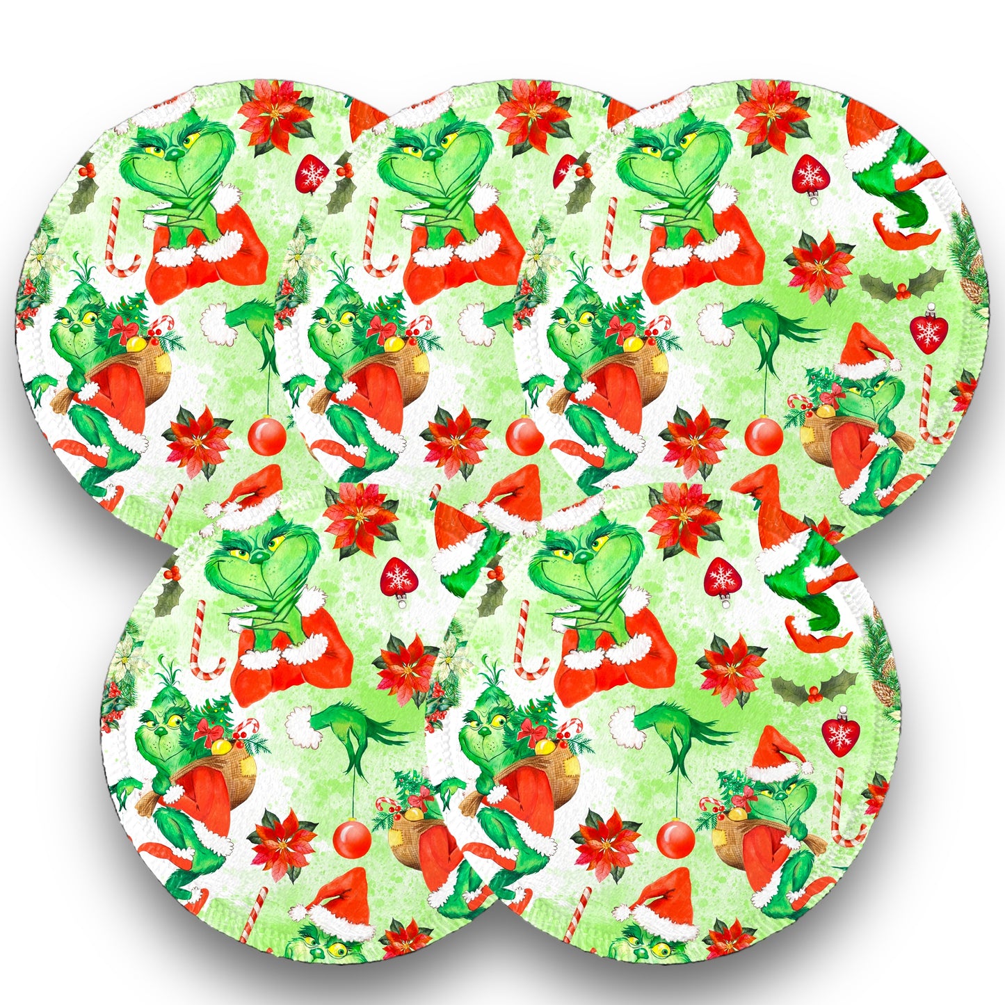 Desmaquillantes grinch pack 5 piezas 12 cms