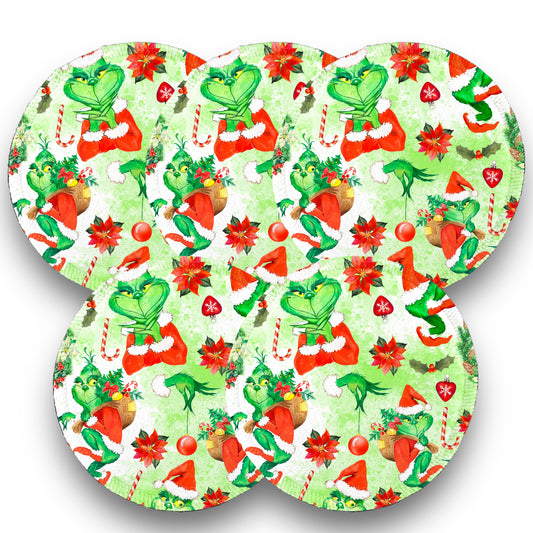 Desmaquillantes grinch pack 5 piezas 12 cms