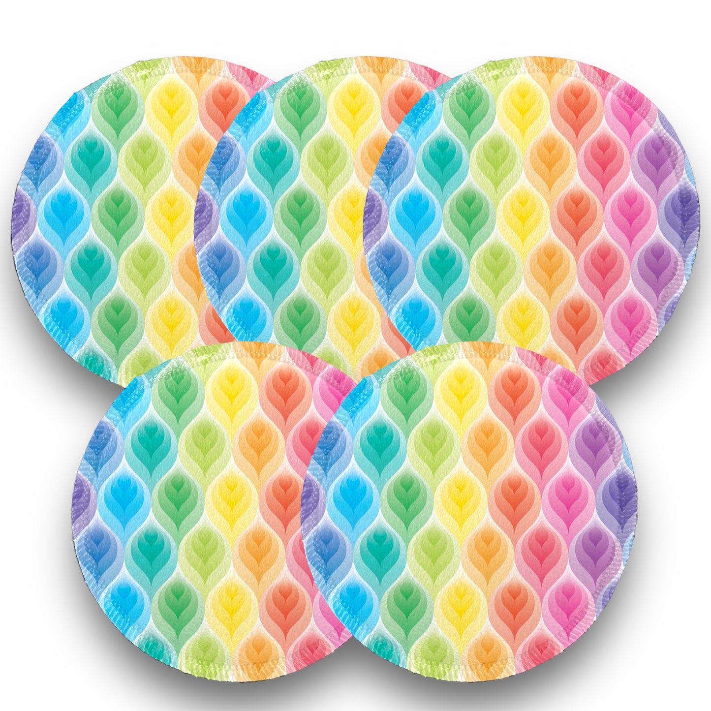 Desmaquillantes hojitas colores pack 5 piezas 12 cms