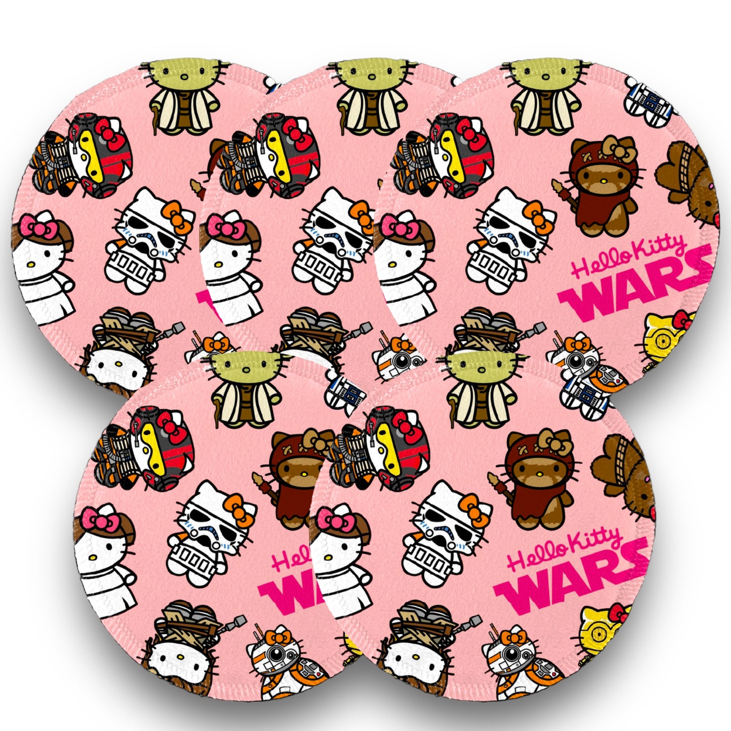 Desmaquillantes kitty wars pack 5 piezas 12 cms