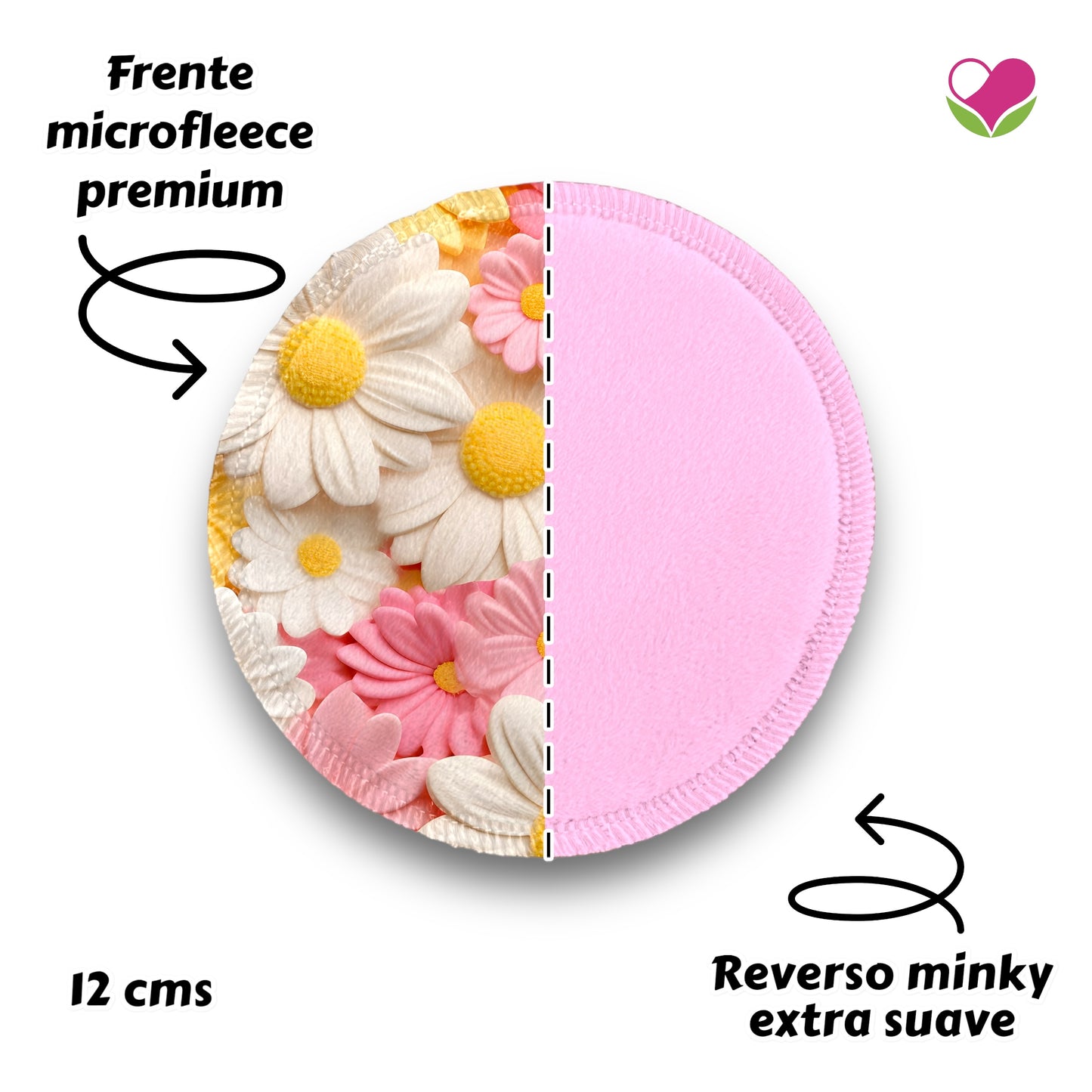 Desmaquillantes margaritas pack 5 piezas 12 cms