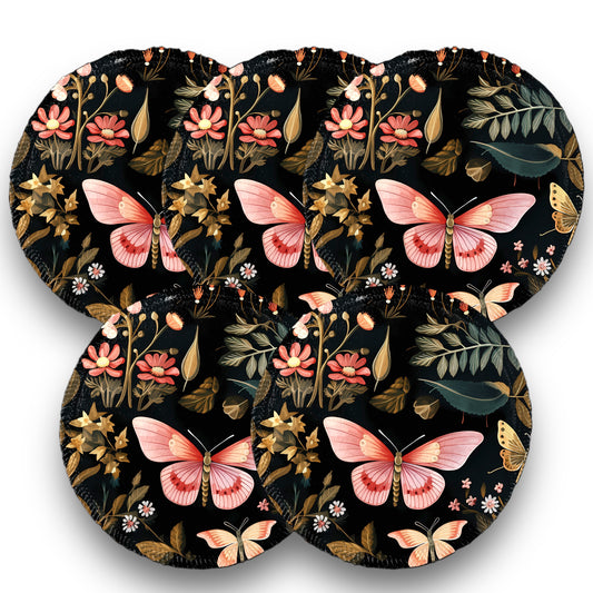 Desmaquillantes mariposas oro pack 5 piezas 12 cms
