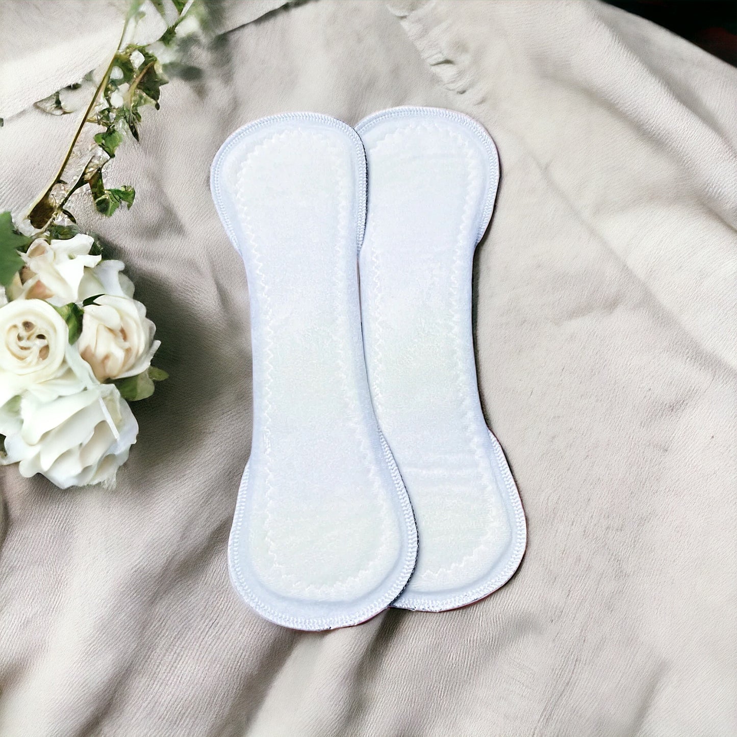 Dúo toallas nocturna 36 cms minky blanco
