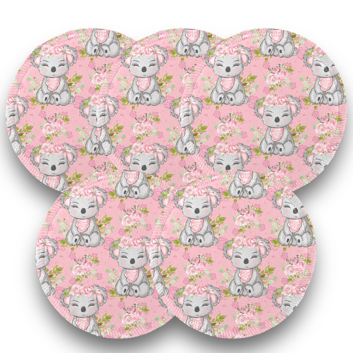 Desmaquillantes panda flores pack 5 piezas 12 cms