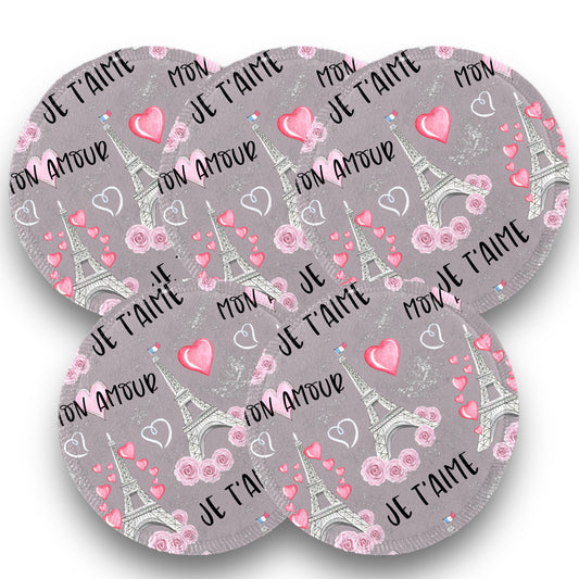 Desmaquillantes paris gris pack 5 piezas 12 cms
