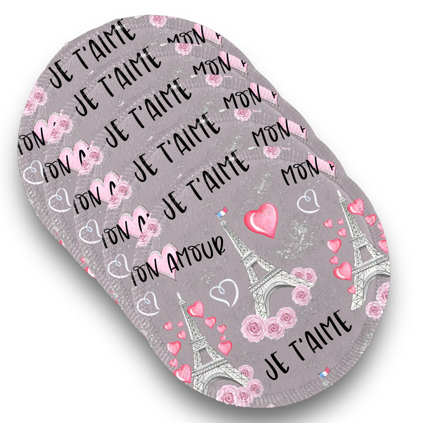 Desmaquillantes paris gris pack 5 piezas 12 cms
