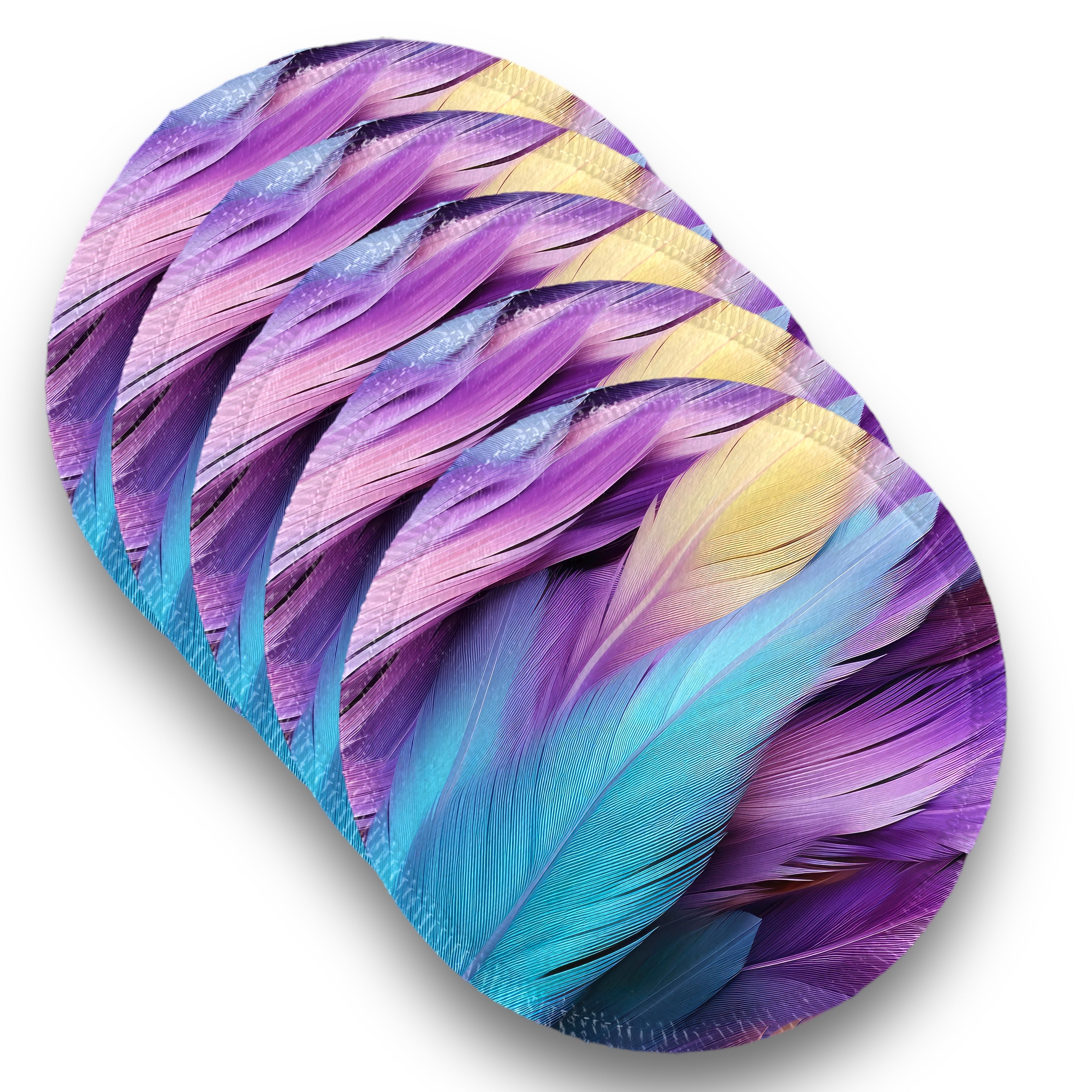 Desmaquillantes plumas lila pack 5 piezas 12 cms