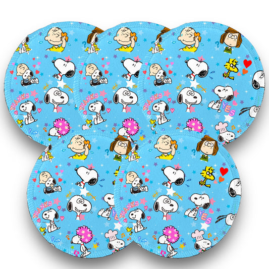 Desmaquillantes snoopy azul pack 5 piezas 12 cms