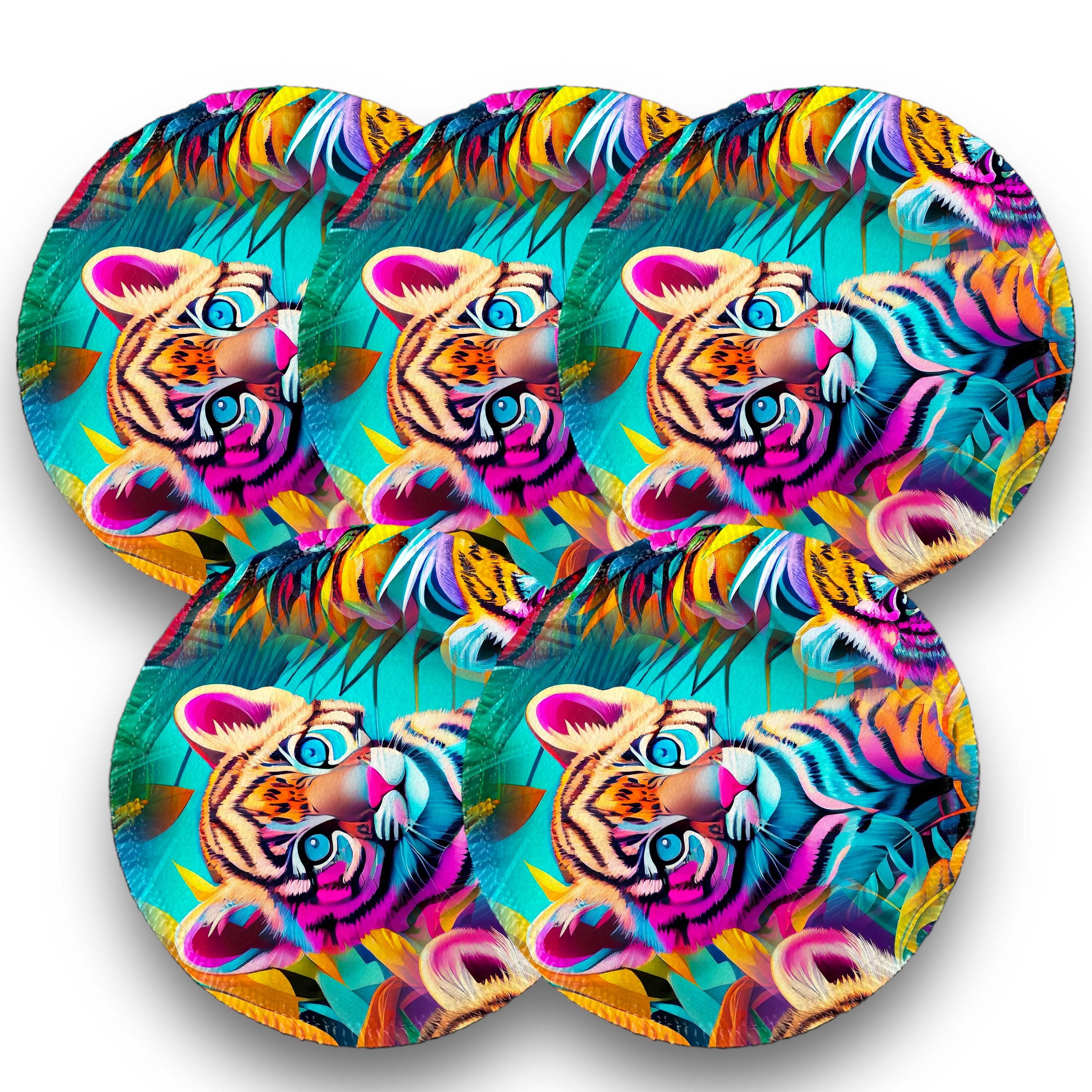 Desmaquillantes tigres new pack 5 piezas 12 cms