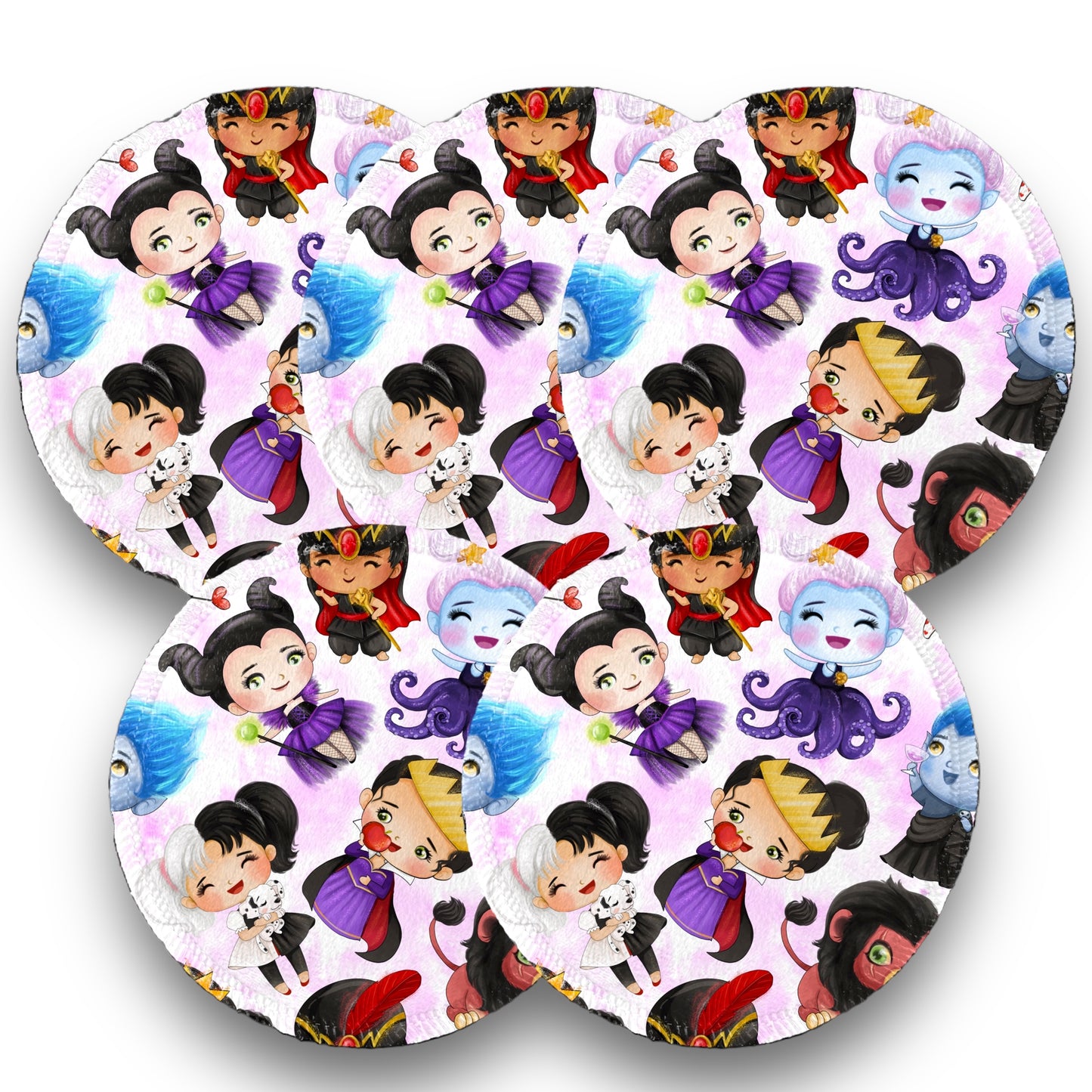 Desmaquillantes villanas pack 5 piezas 12 cms